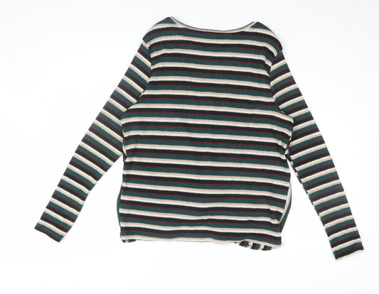 Womens UK Size 14 New Look Multicoloured Basic T-Shirt