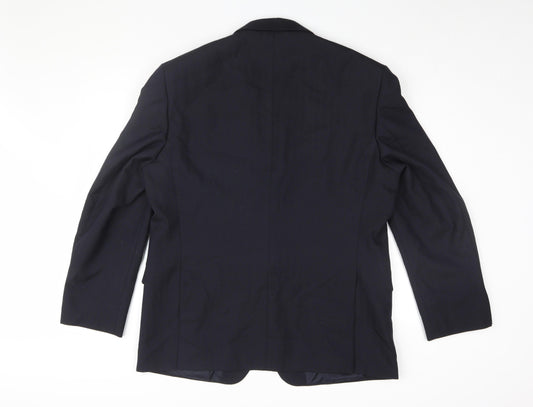 Mens UK Size 44 Vintage Regular Black Suit Jacket