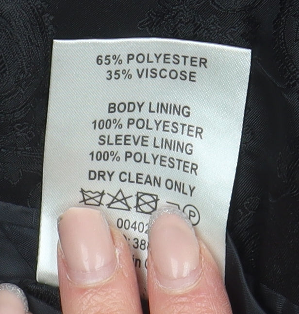 Mens UK Size 42 Occasions Regular Black Suit Tuxedo