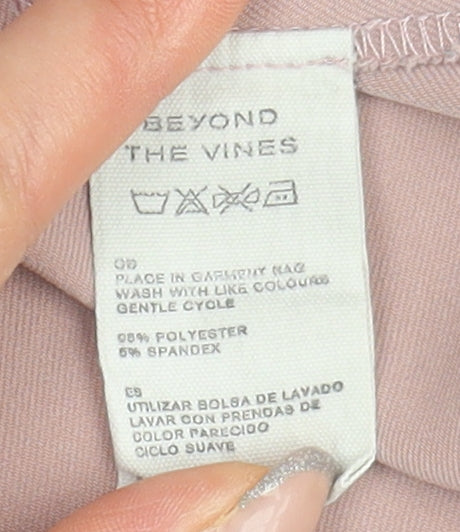 Beyond The Vines Women's Brown Colourblock Blouse UK 8