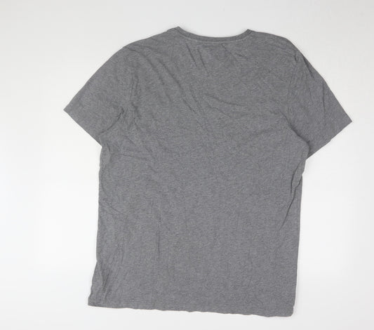 Lyle & Scott Men's Grey XL Logo T-Shirt - Classic Style