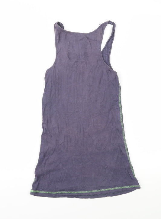 Jack Wills Women's Purple Tank - Size 10, 100% Cotton