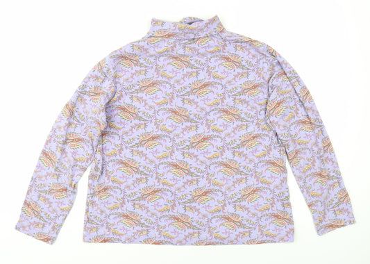 Lands' End Women's Multicoloured Paisley Turtleneck Tunic Size M