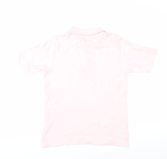 Womens UK Size 10 Isle Pink Basic Polo