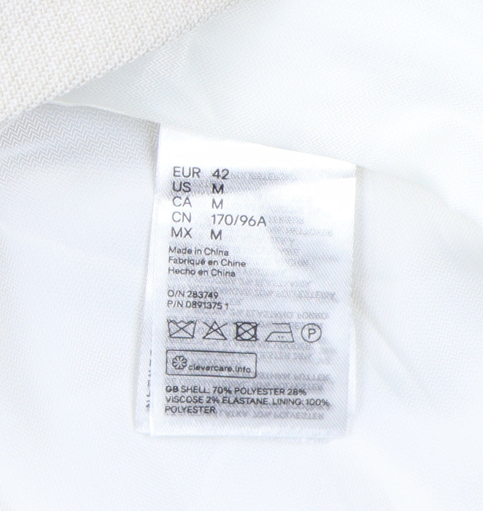 H&M Women's Ivory Blazer UK 14 Single-Breasted