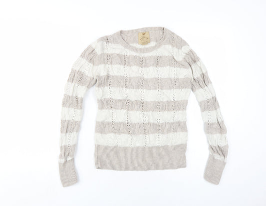 Womens UK Size M Aphorism Beige Pullover Jumper