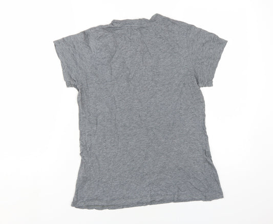 French Connection Women Grey Cotton Crew Neck T-Shirt