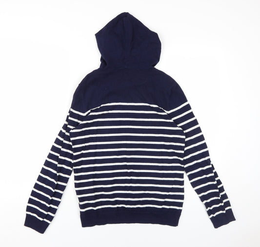 Gap Women's Blue Striped Pullover Hoodie Size S