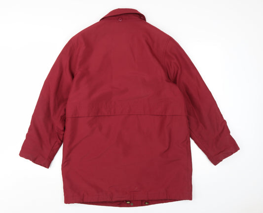 Womens UK Size 10 EWM Red Overcoat