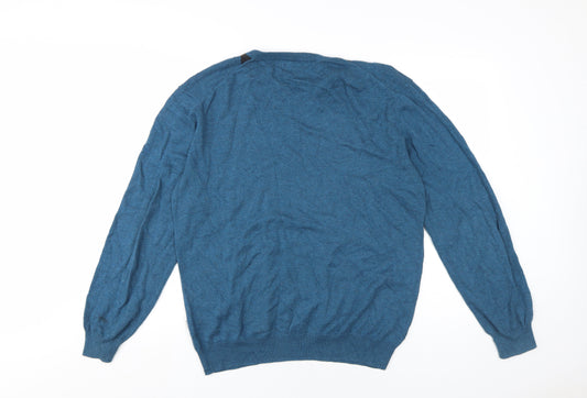 Mens UK Size M Maine New England Blue Pullover Jumper