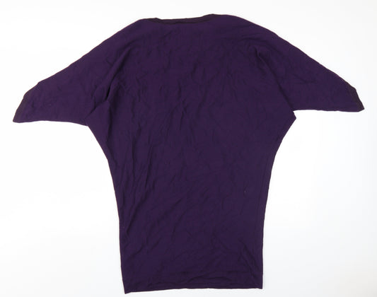 Jaeger Women's Purple Dolman Sleeve Dress S