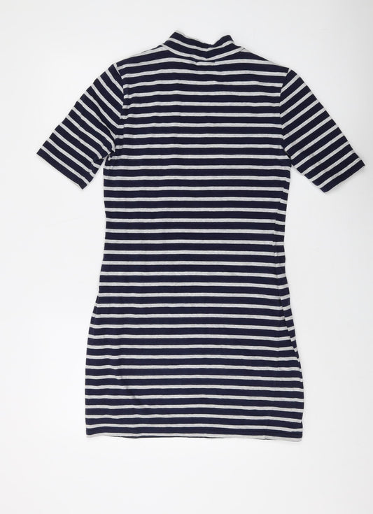 Gap Women's Blue Striped T-Shirt Dress, S