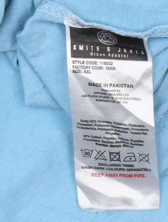 Smith & Jones Men's Blue Crew Neck T-Shirt 2XL