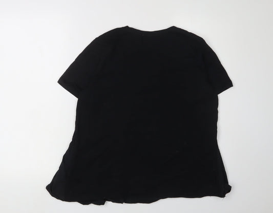 Womens UK Size L Zara Black T-Shirt