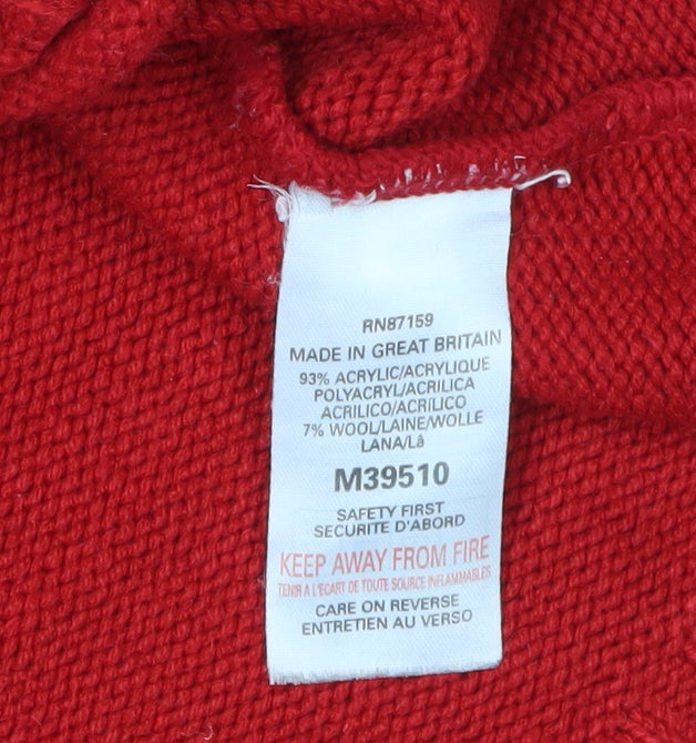 Next Boys Red Striped Pullover Jumper 5-6 Years