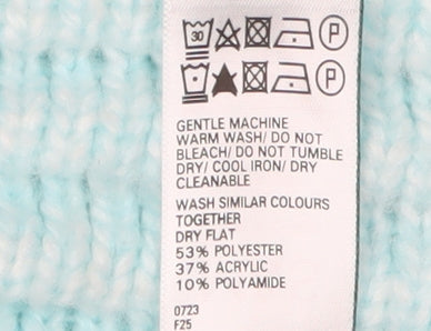 Womens UK Size L Marks and Spencer Blue Pullover Jumper