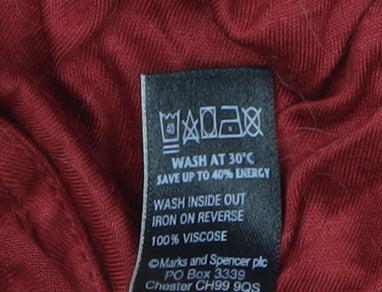 Womens UK Size 10 Marks and Spencer Red Basic Blouse