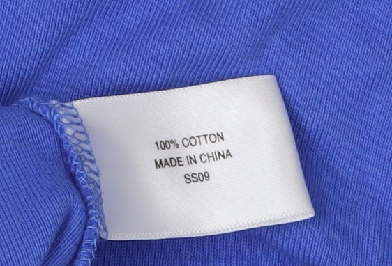 Womens UK Size 2XL CC Blue Basic T-Shirt