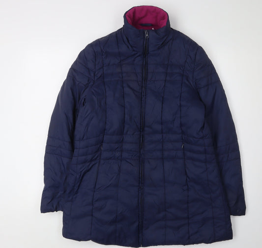 Womens UK Size 10/12 Damart Blue Puffer Jacket