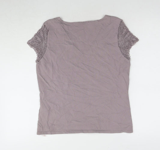 Womens UK Size 16 Principles Grey Basic Blouse