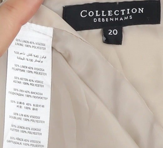 Debenhams Women's Beige Dress Size 20