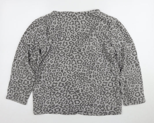 Esmara Women's Grey Animal Print Pullover Sweatshirt