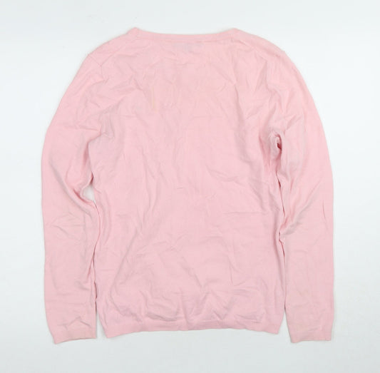 Womens UK Size S Tommy Hilfiger Pink Pullover Jumper
