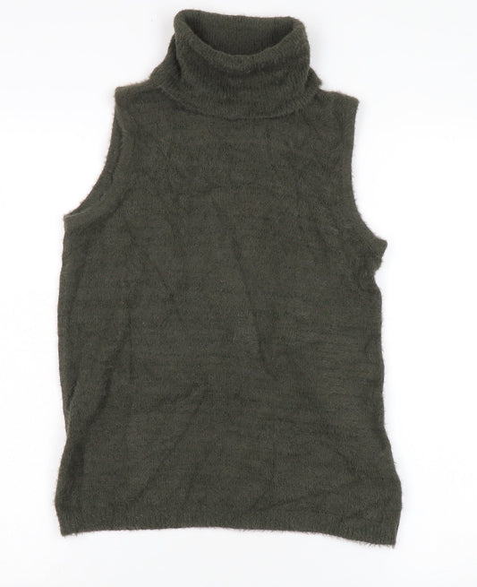Womens UK Size 6 Cynthia Rowley Green Sleeveless Jumper