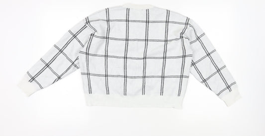 Womens UK Size M New Look White Pullover Jumper