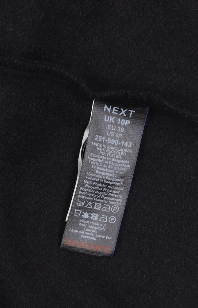 Womens UK Size 10 Plus NEXT Black Overcoat