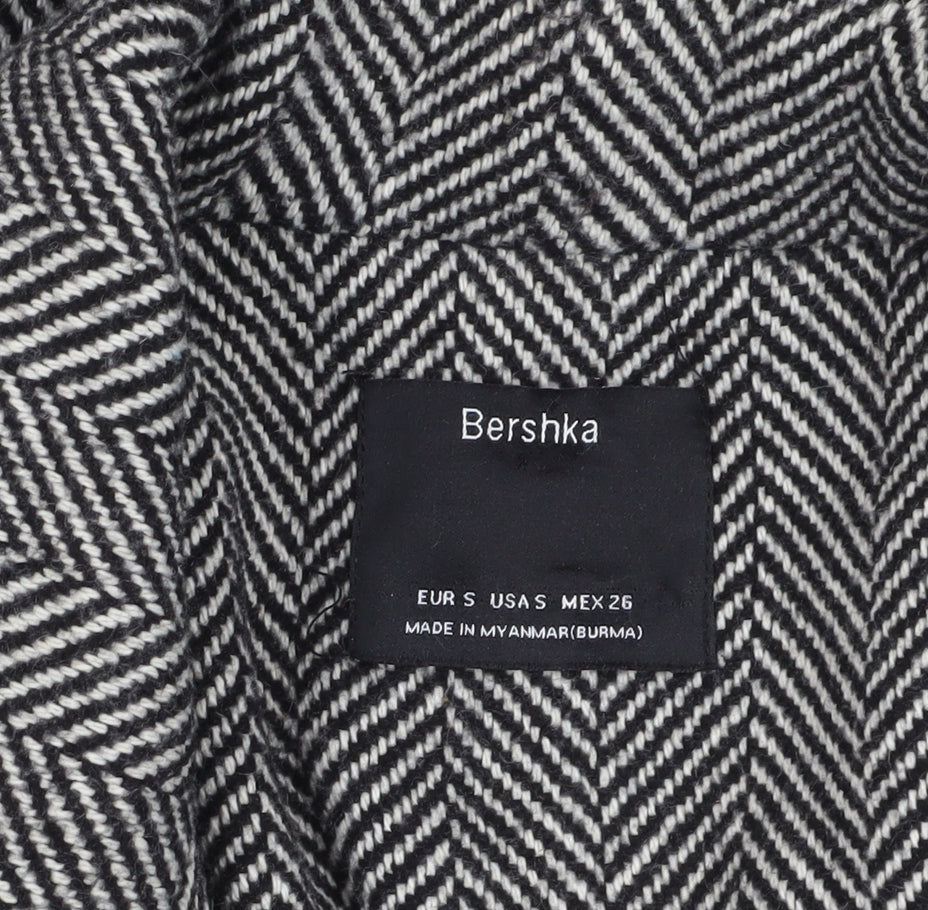 Womens UK Size 8 Bershka Grey Overcoat