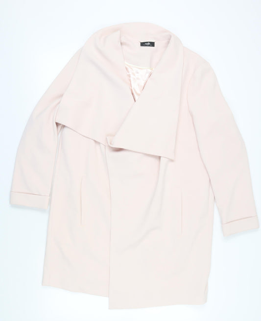 Womens UK Size 18 Wallis Ivory Overcoat