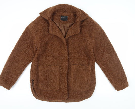 Womens UK Size 10 Brave Soul Brown Overcoat