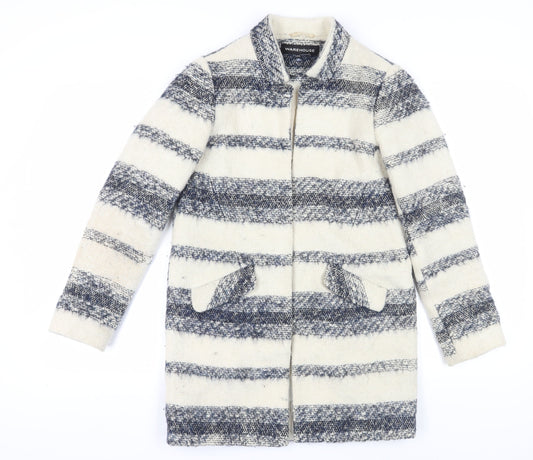 Womens UK Size 8 Warehouse Multicoloured Overcoat