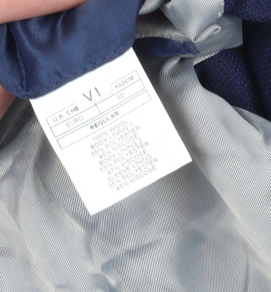 Mens UK Size 40 DKNY Regular Blue Suit Jacket
