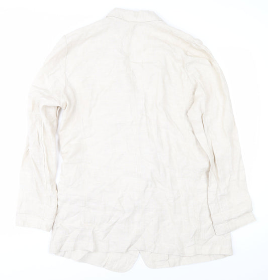 Marks and Spencer Women's Ivory Linen Blazer Size 10