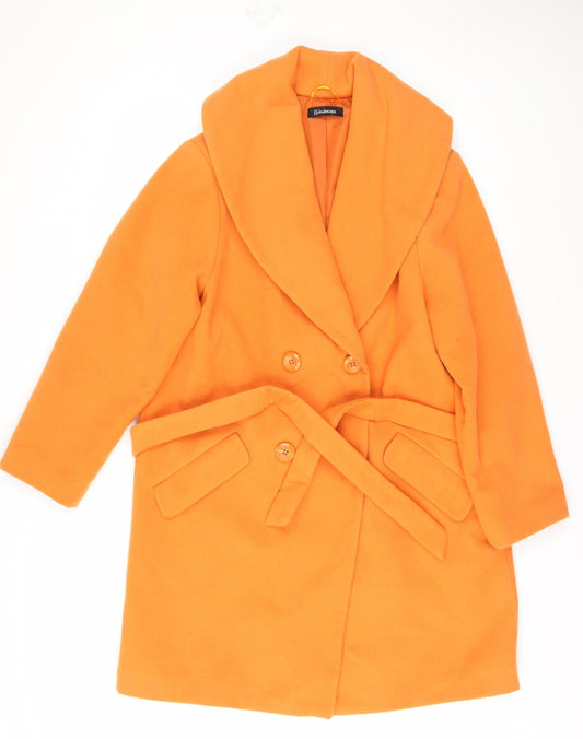Womens UK Size 12 Kaleidoscope Orange Overcoat