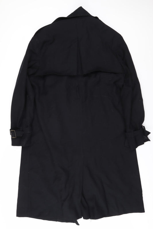 Womens UK Size 6 H&M Black Trench Coat Coat