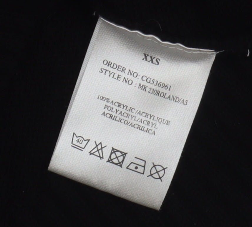 Brave Soul Men's Black XXS Pullover Jumper Crew Neck