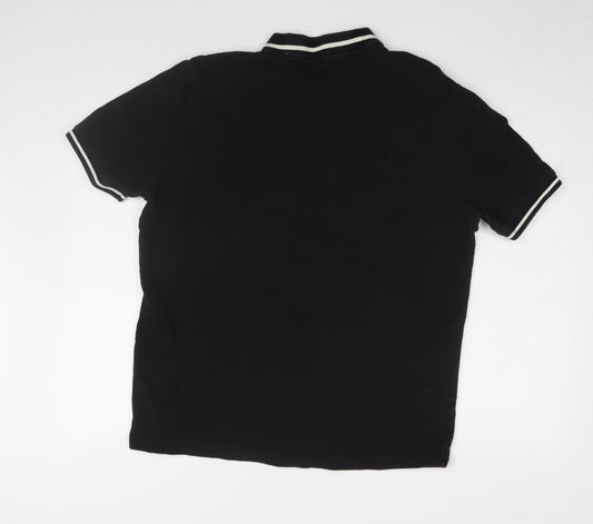 Cerruti Men's Black Polo Shirt XL Regular Fit