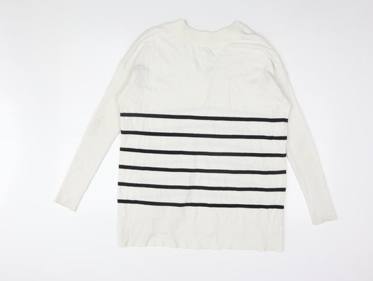 Womens UK Size S River Island White Pullover Jumper