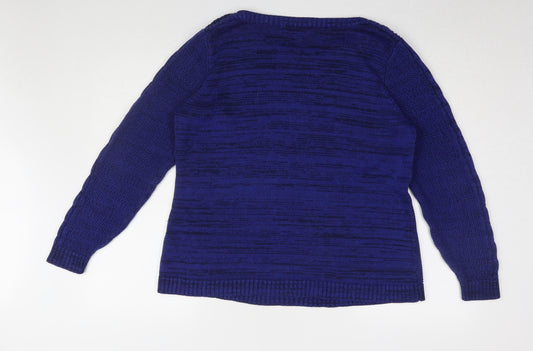 Womens UK Size M Bm Collection Blue Pullover Jumper
