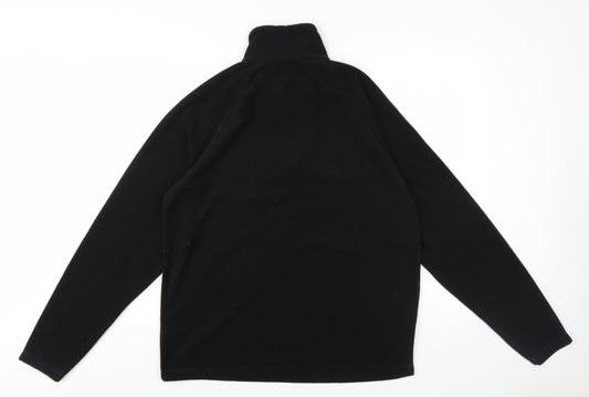 Mens UK Size L Pierre Cardin Black 1/4 Zip Sweatshirt