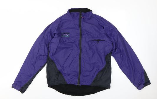 Additional front view of Galange unisex purple windbreaker jacket l