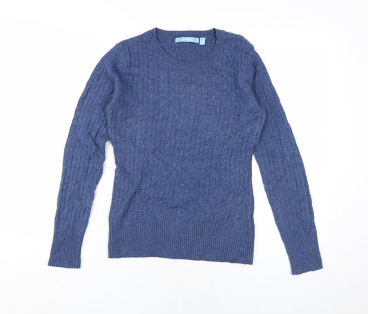 Womens UK Size M Aphorism Blue Pullover Jumper