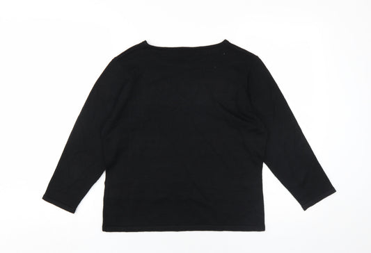 Womens UK Size 12 Viz-A-Viz Black Pullover Jumper