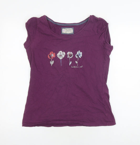 Womens UK Size 14 Peter Storm Purple Basic T-Shirt