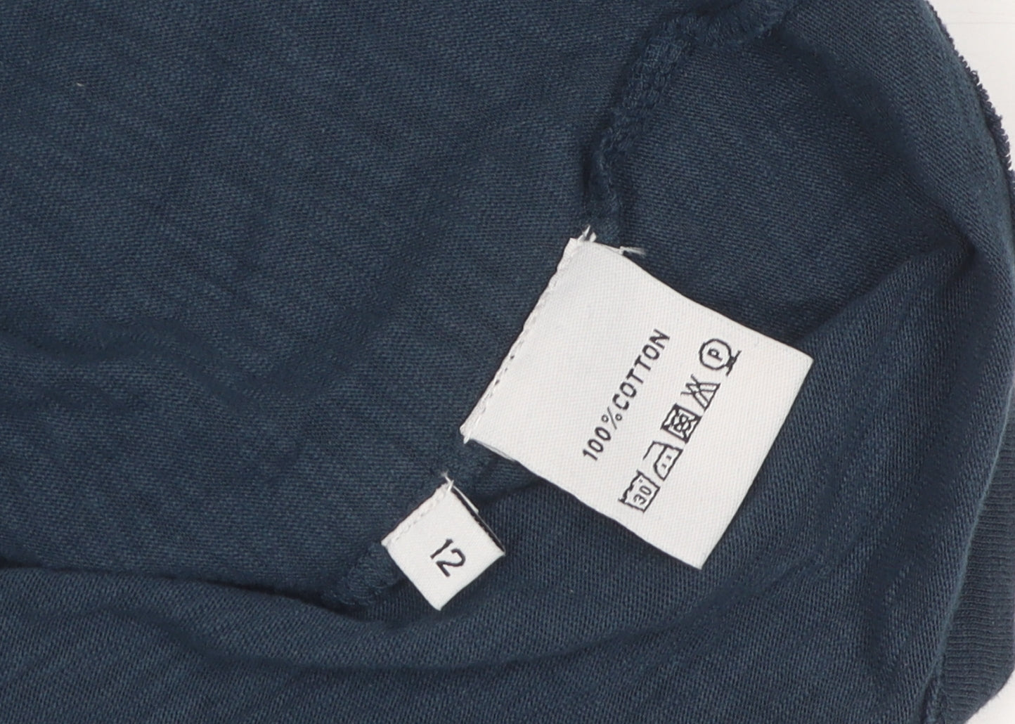 Womens UK Size 12 Alice Collins Blue Basic T-Shirt