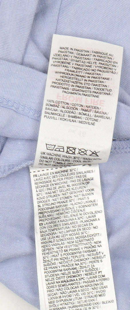 Womens UK Size 16 Slazenger Blue Cropped T-Shirt