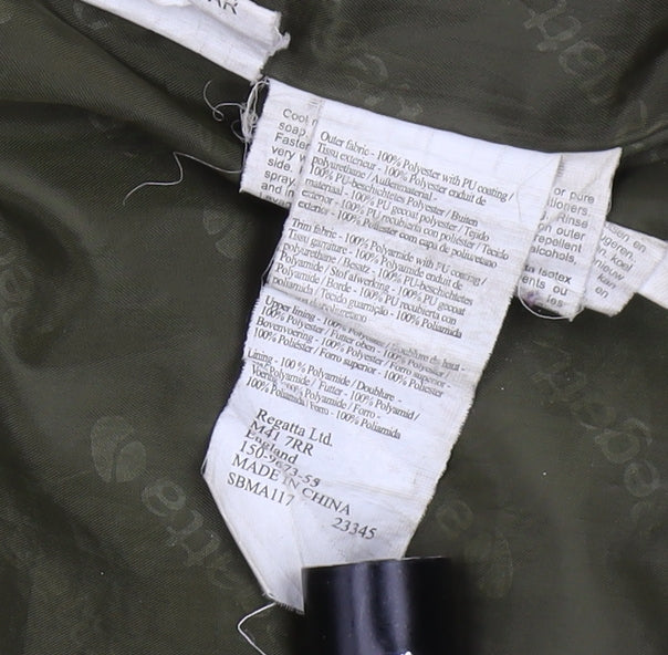 Mens UK Size S Regatta Green Parka Coat